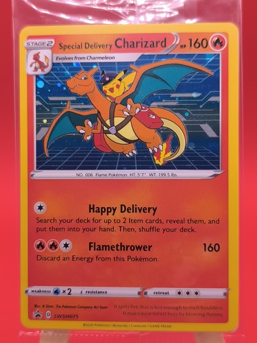 Special Delivery Charizard SWSH075 Exclusive Promo Pokemon Card New & Sealed  - Picture 1 of 6