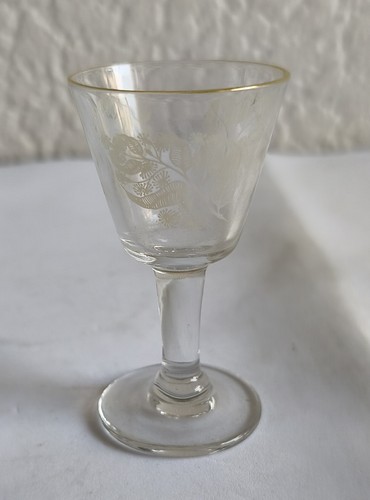 Par de vasos de jerez transparentes vintage - Imagen 6 de 8
