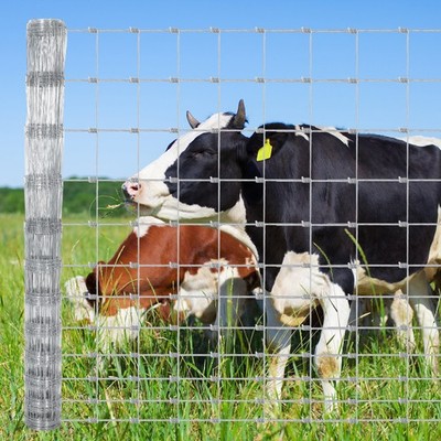 Galvanized Field Fence 4ft 5ft 6ft x 164ft 328ft Livestock Wire Mesh