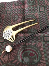 Antique Hairpin Pair Hair Accessory Collectible Clip Used