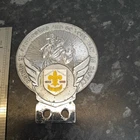 VINTAGE SOLID CHROME & ENAMEL WAKEFIELD TRINITY RLFC St CHRISTOPHER CAR BADGE