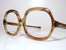 NIP 60-70s Sun/ Eyeglasses Frame A/O American Optical "MAGNIFQUE 164" Mint Brown