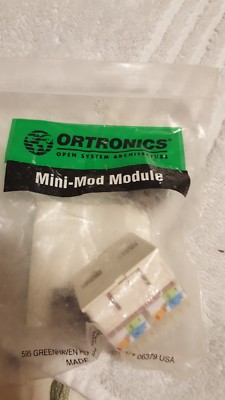 ORTRONICS MINI-MOD MODULE 627500021 2/6P6C,110 PCB,  Fog White