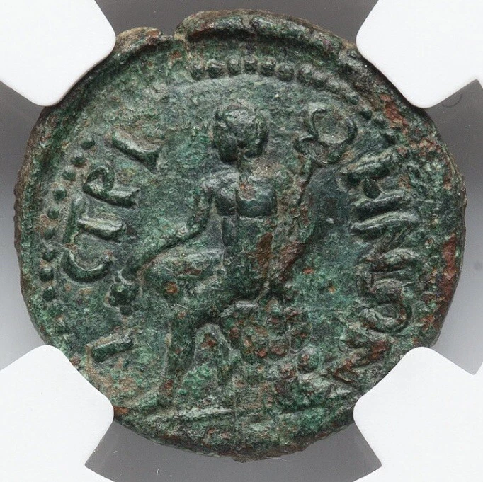 Crispina 178-182 AD Wife of Commodus Moesia Istrus Roman Empire AE 20, NGC Ch VF - Image 3 of 4