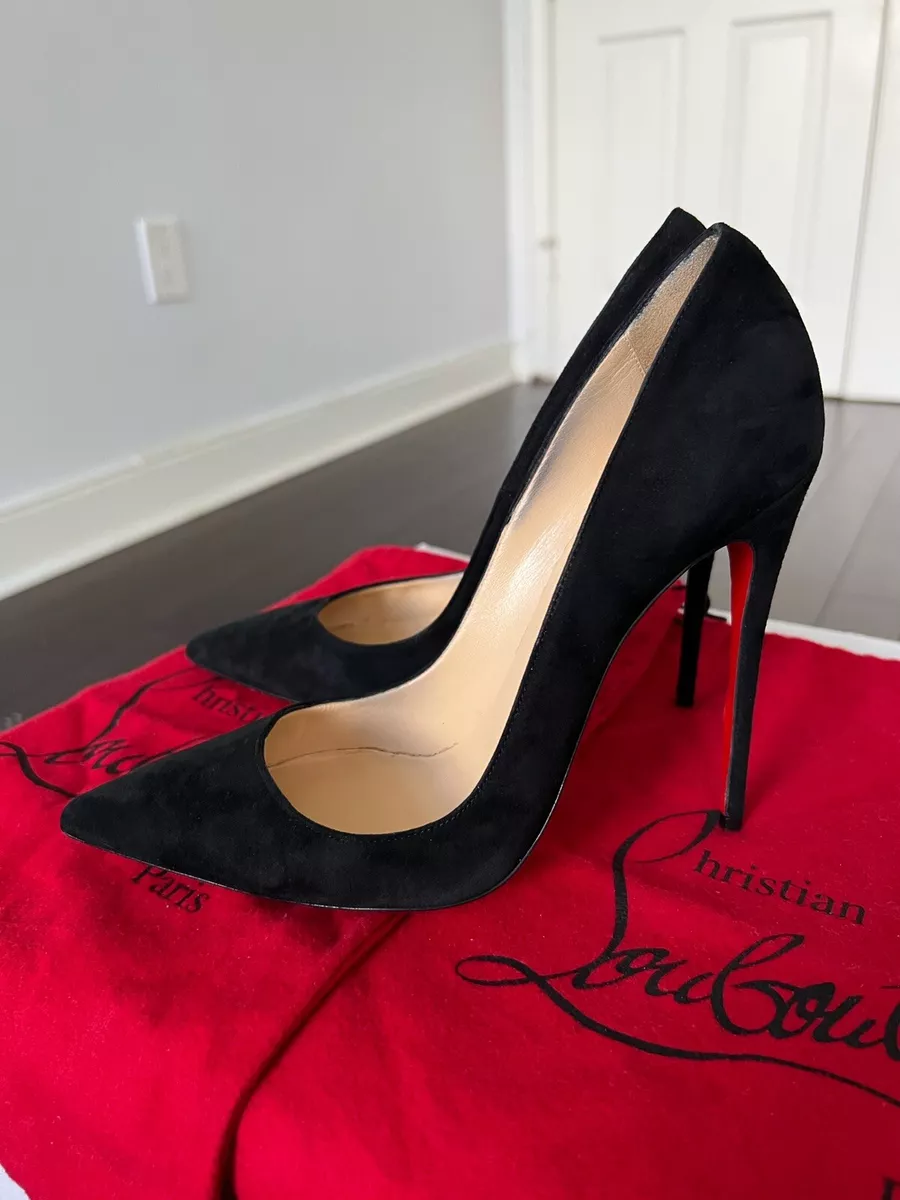 Christian Louboutin™ - So Kate 120mm Black Suede Pumps, Size 39/8 US Ships  Fast