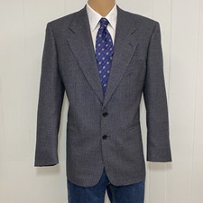 Bachrach Blazer 42R Blue Tan Reda Pure Wool Speckled 2 Button Luxury Sport Coat