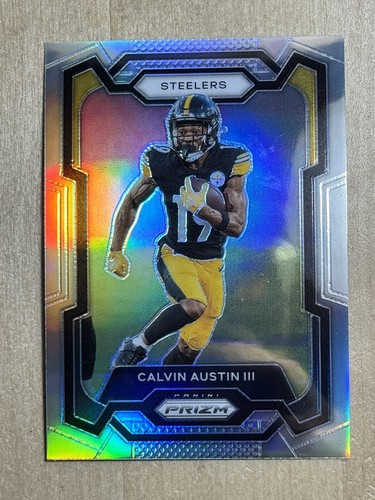 2023 Pittsburgh Steelers Calvin Austin III Panini Prizm SILVER PRIZM #255 SP