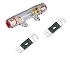 IMC Audio 0/2/4 Gauge Gold 400 Amp ANL Fuse Holder Wire Inline for Car Audio 2
