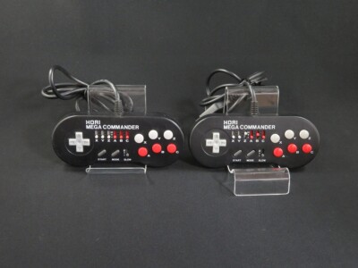 Tested HORI MEGA COMMANDER 2 pcs SET Controller Pad HMJ-07 SEGA Drive MD Japan 6