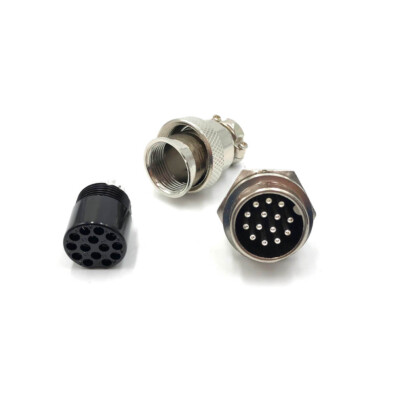 GX20-14 Pin Plug and Socket 20mm Screw Type Panel Connector