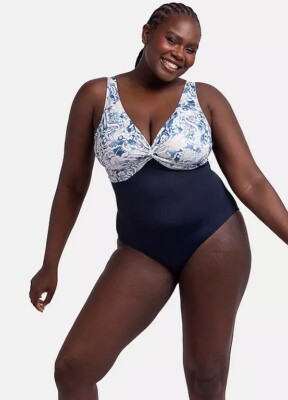 DORINA Yoruba Gepolsteter Navyblauer Badeanzug One Piece Größe L