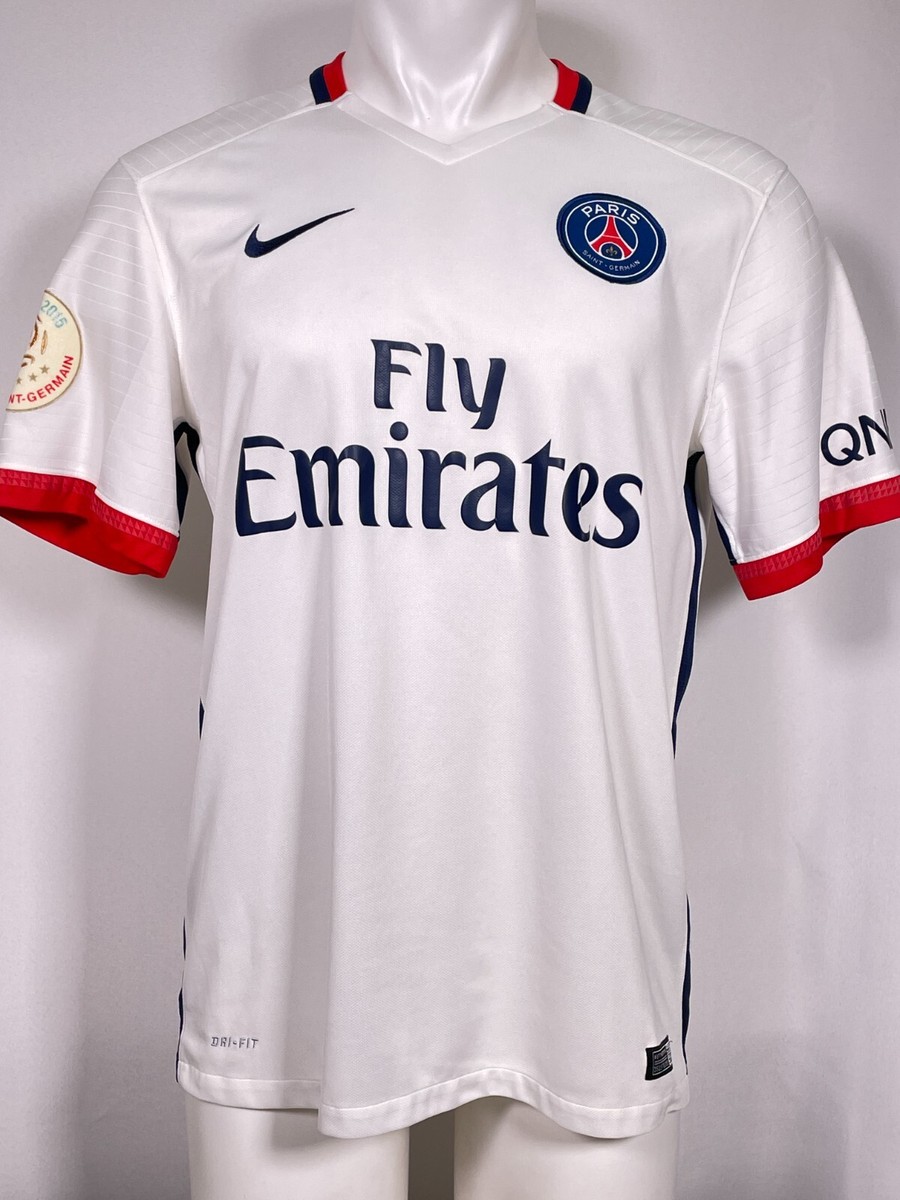 Zlatan Ibrahimovic #10 PSG 2015-16 Nike White Away Jersey Men's