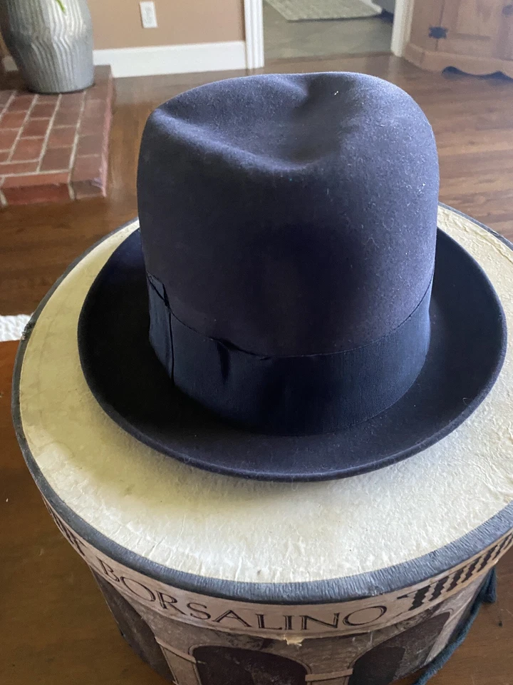 Винтажная Шляпа Борсалино Федора Редкая Итальянская Классическая Коллекционная Шляпа Velva - Изображение 4 из 4
