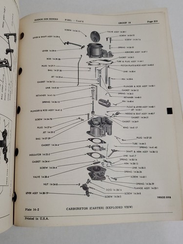 VTG 1948 Revised Dodge Mopar Model Series D24 Passenger Car Parts List Chrysler - Picture 5 of 16