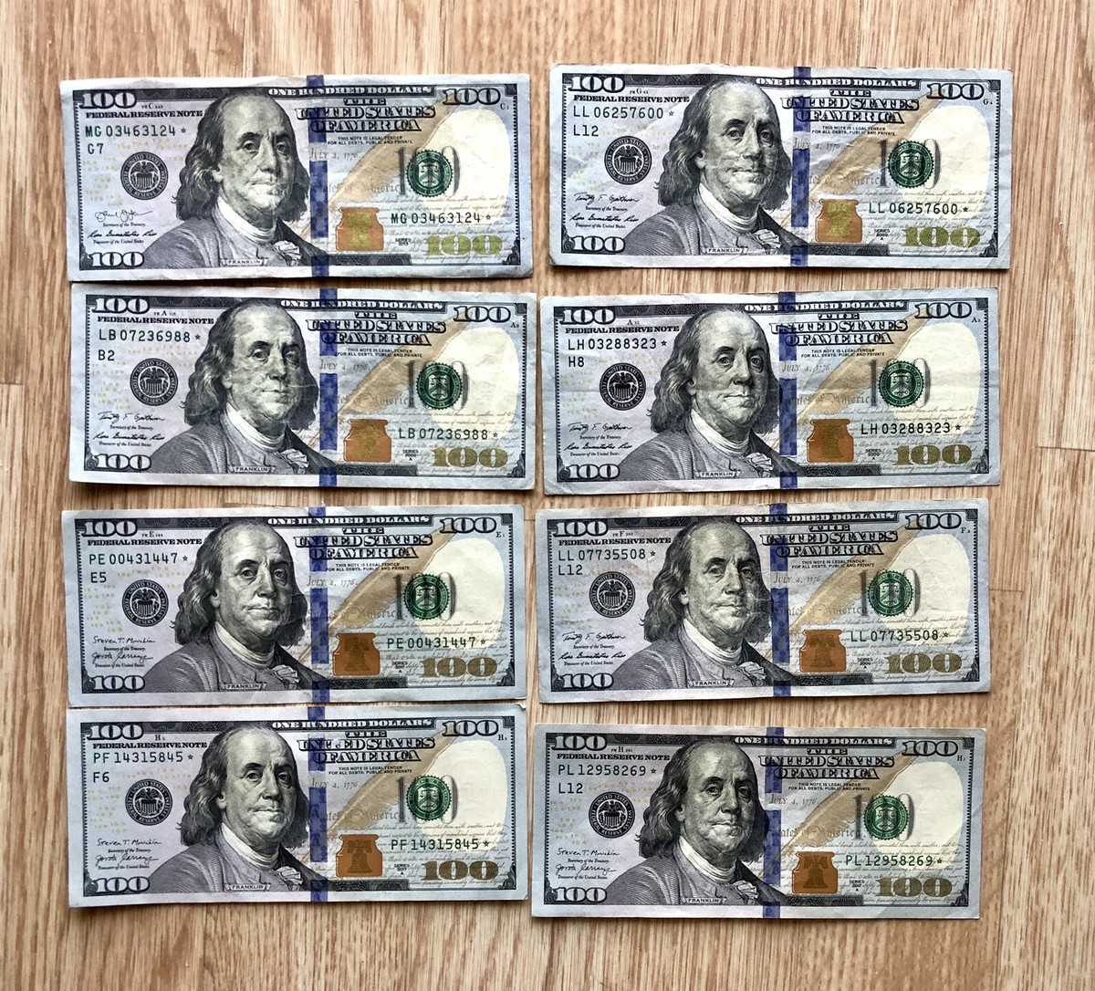 Star 100 dollar bill note Low Fancy Serial Number Crispy | eBay