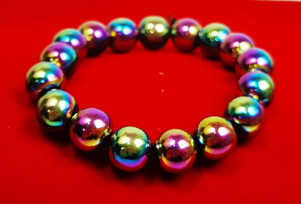 PULSERA GRANDE MALA CUENTAS LEKLAI ARCO IRIS 7 COLORES PROTEGER RIQUEZA AMULETO TAILANDÉS DE LA SUERTE  Foto 2 de 4