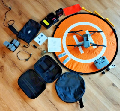 DJI Mavic Air 2 - 3 AKKUS Kamera Drohne 4K Zubehör SafeBags Landeplatz Ladegerät