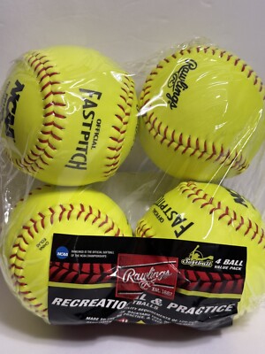 Fastpitch Softball Rawlings Recreational & Practice Softballs FP12BB 12U
