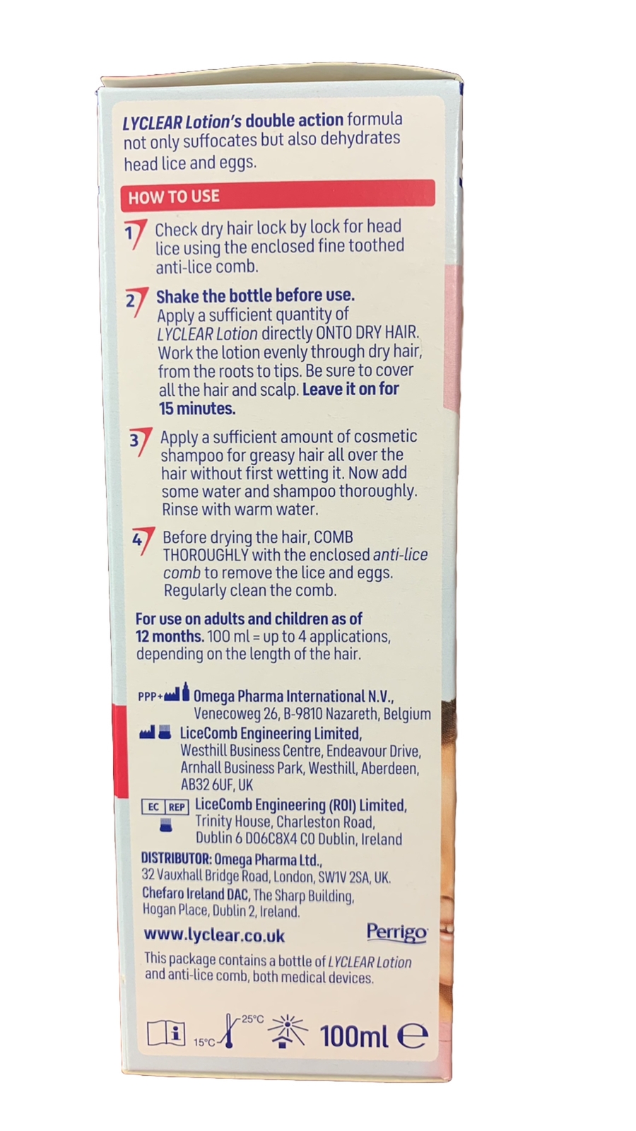 Lyclear Original Lotion Head Lice Treatment + Head Lice Comb Effective