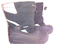 Totes Pac Pink Snow Boots Girls US Size 4 M UK 3 EU 36 Black Removable Liner