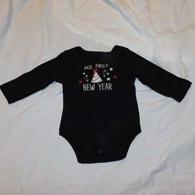 NEW Baby First New Year Long Piece One Piece 3-6 Months New Years Eve Unisex