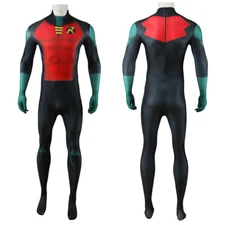 Robin Cosplay Jumpsuit Teen Titans Bodysuit Costume Adult Kids Suit Halloween #A