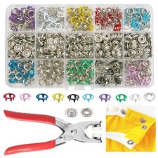 Metal Snaps Buttons with Fastener Pliers 9.5mm 10 Colors 800PCS DIY Crafts