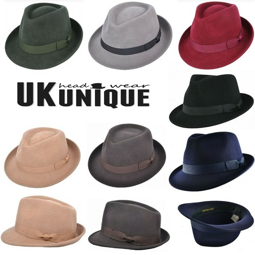 Mens Waterproof Trilby Hat Crushable 