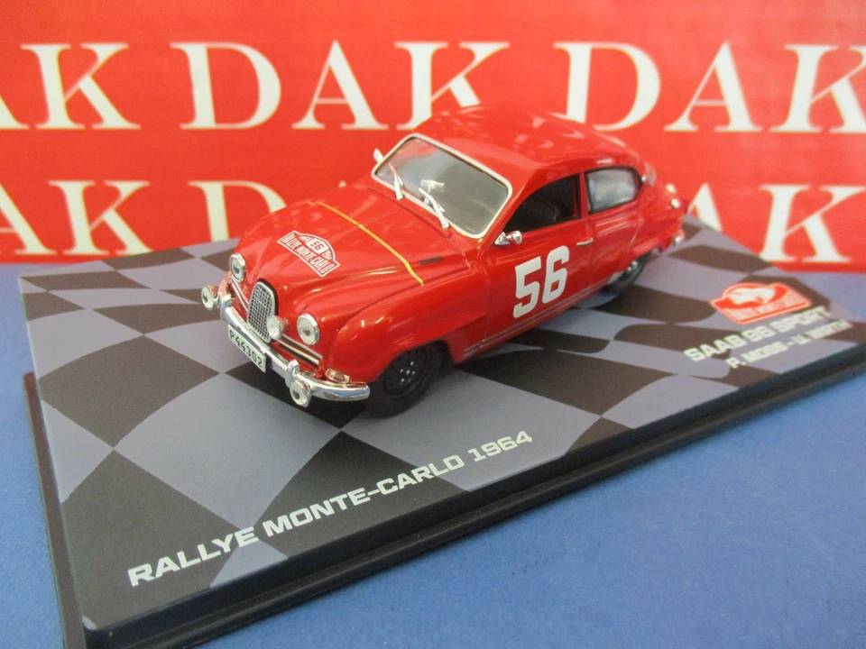 Die cast 1/43 Modellino Auto Saab 96 Sport Rally Monte Carlo 1964 P. Moss - Immagine 2 di 4