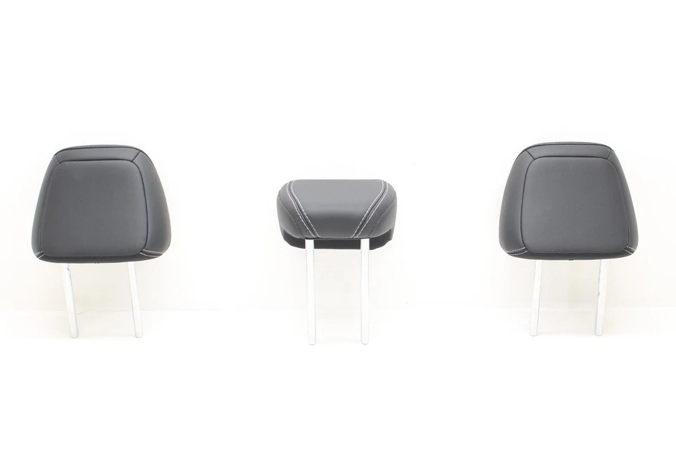 21-24 Ford Mustang MACH-E Set of 3 Black Leather Rear Headrests - Image 4 of 4