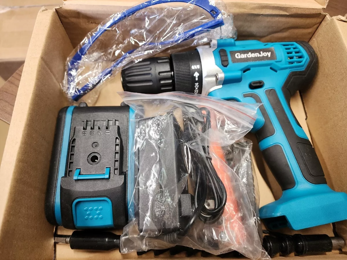Cordless Power Drill Set 21V Electric Drill w Fast Charger 3 8