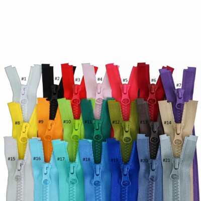Reißverschluss Kunststoff teilbar 5 mm | Zipper grob | 55 90 cm | Nähen DIY