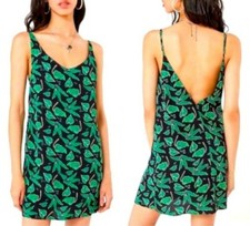 Urban Outfitters Women’s Black Green Leaf Print Mini Dress Size S/P