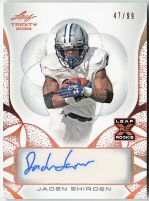 JADEN SIRDEN 2024 Leaf Trinity AUTO AUTOGRAPH RC 47/99 Monmouth BA-JS1