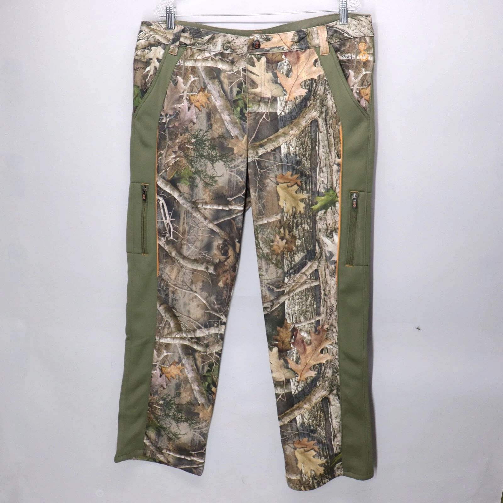 SHE Outdoor Hunting Pants Womens Size XL Kanati Camo Fleece Lined Zip Pockets