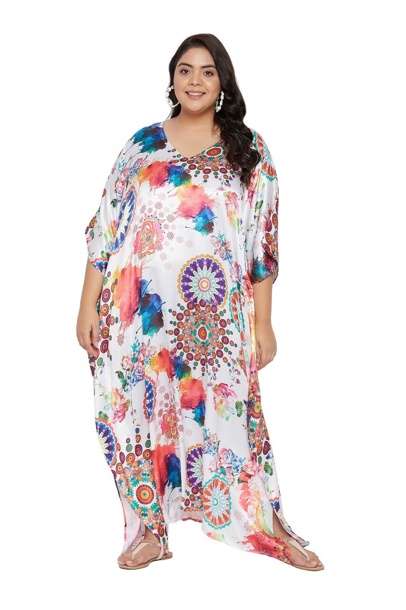 satin maxi dress plus size Plus Size Formal Lace Satin Purple V Neck Long Sleeve Split See Through Maxi Dresses