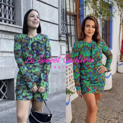 ZARA WOMAN NWT SHORT FLORAL PRINT DRAPED DRESS