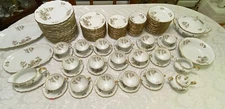 118 pcs Alhambra Bavaria Dinnerware Service for 16 by Margarete Brown/Pink Roses