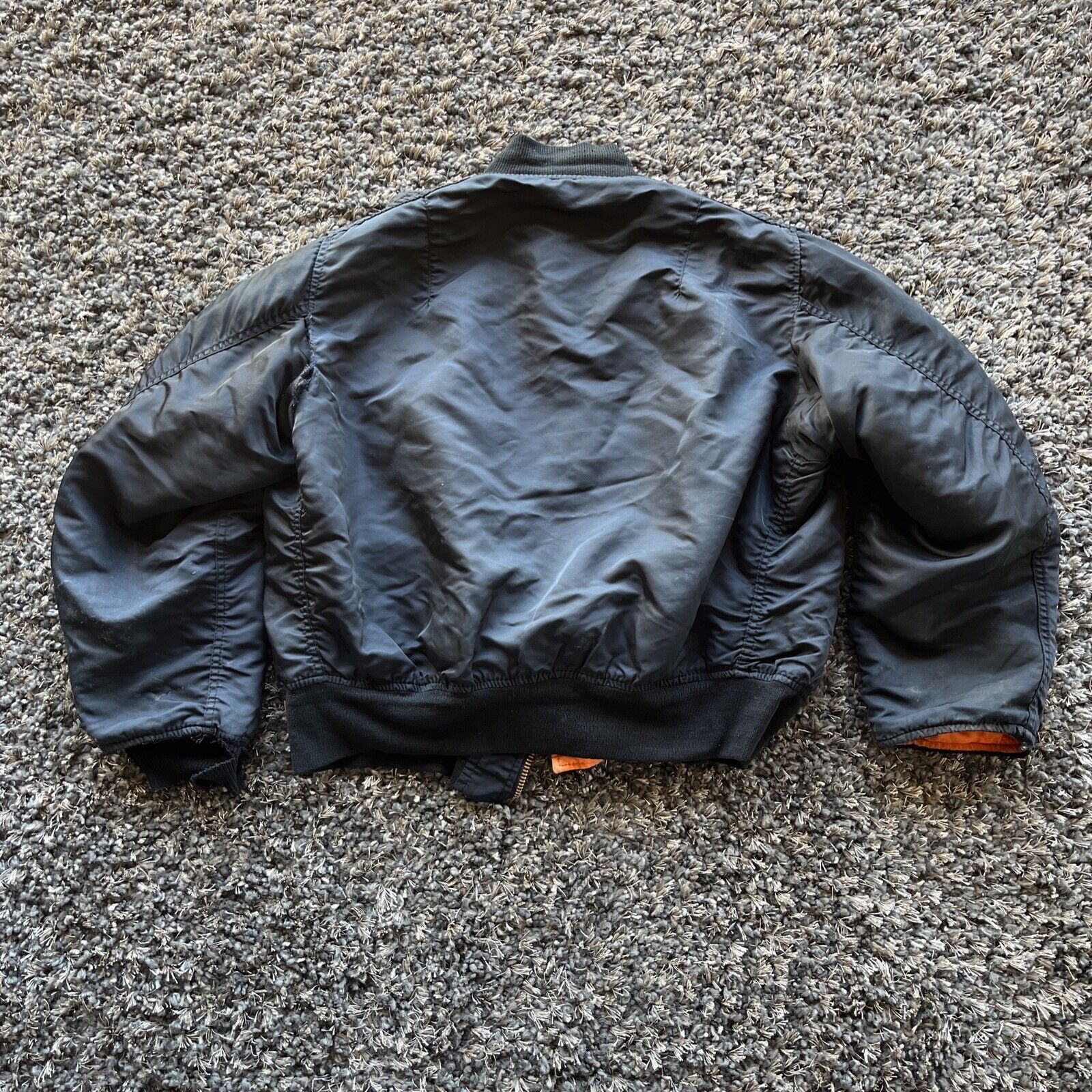 Vintage Alpha Industries MA-1 Flight Jacket Ideal Zipper Bomber L