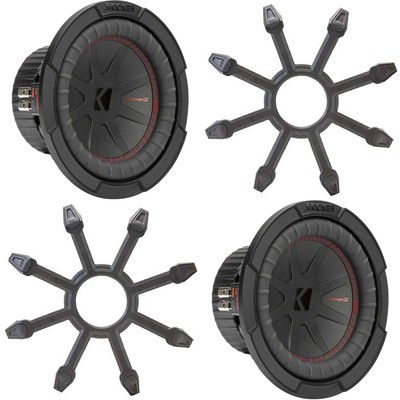Kicker (2) 48CWR82 CompR 8'' Subwoofer, DVC, 2-ohm - Includes Grill