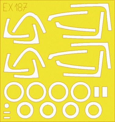 Eduard 1/48 Scale Masks for F-18E by Hasegawa - EX187 Eduard 1/48 Scale Masks for F-18E by Hasegawa - EX187