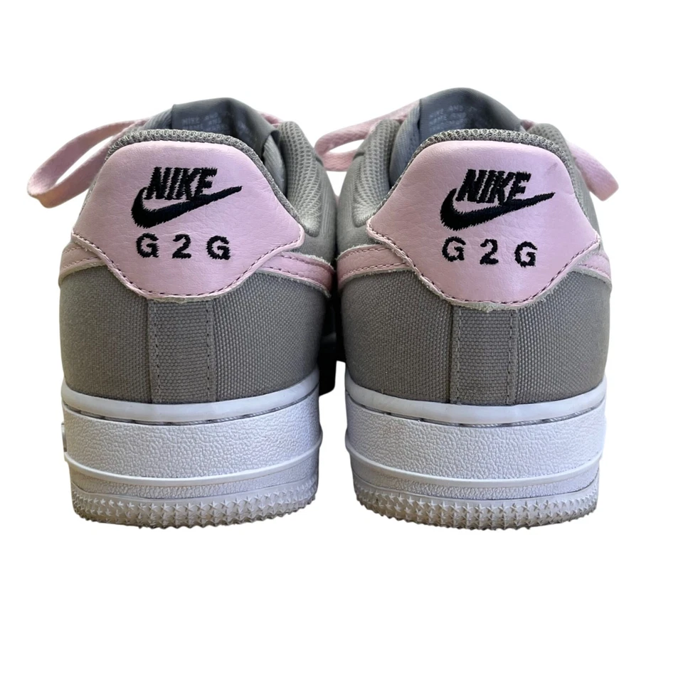Nike Air Force 1 Mujer Rosa y Gris Lona G2G Zapatillas bajas con cordones Talla 7 Foto 4 de 4