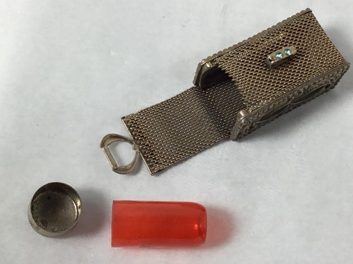 Contenitore scatola pillole in rete vintage strass - Foto 7 di 8