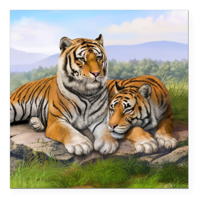 CAT TIGER ANIMAL Large Pendant on 925 Silver 20'' Necklace Women Men