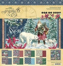 GRAPHIC 45 "LET IT SNOW" 12X12 PAPER STICKER PACK CHRISTMAS SCRAPJACK'S PLACE