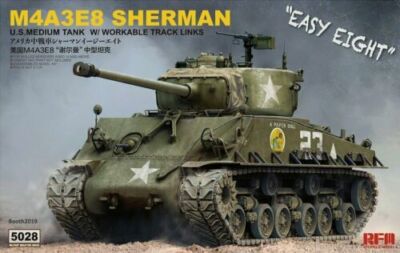 RYEFIELD MODEL RFM RM-5028 1/35 M4A3E8 Sherman w/ Workable Track Links
