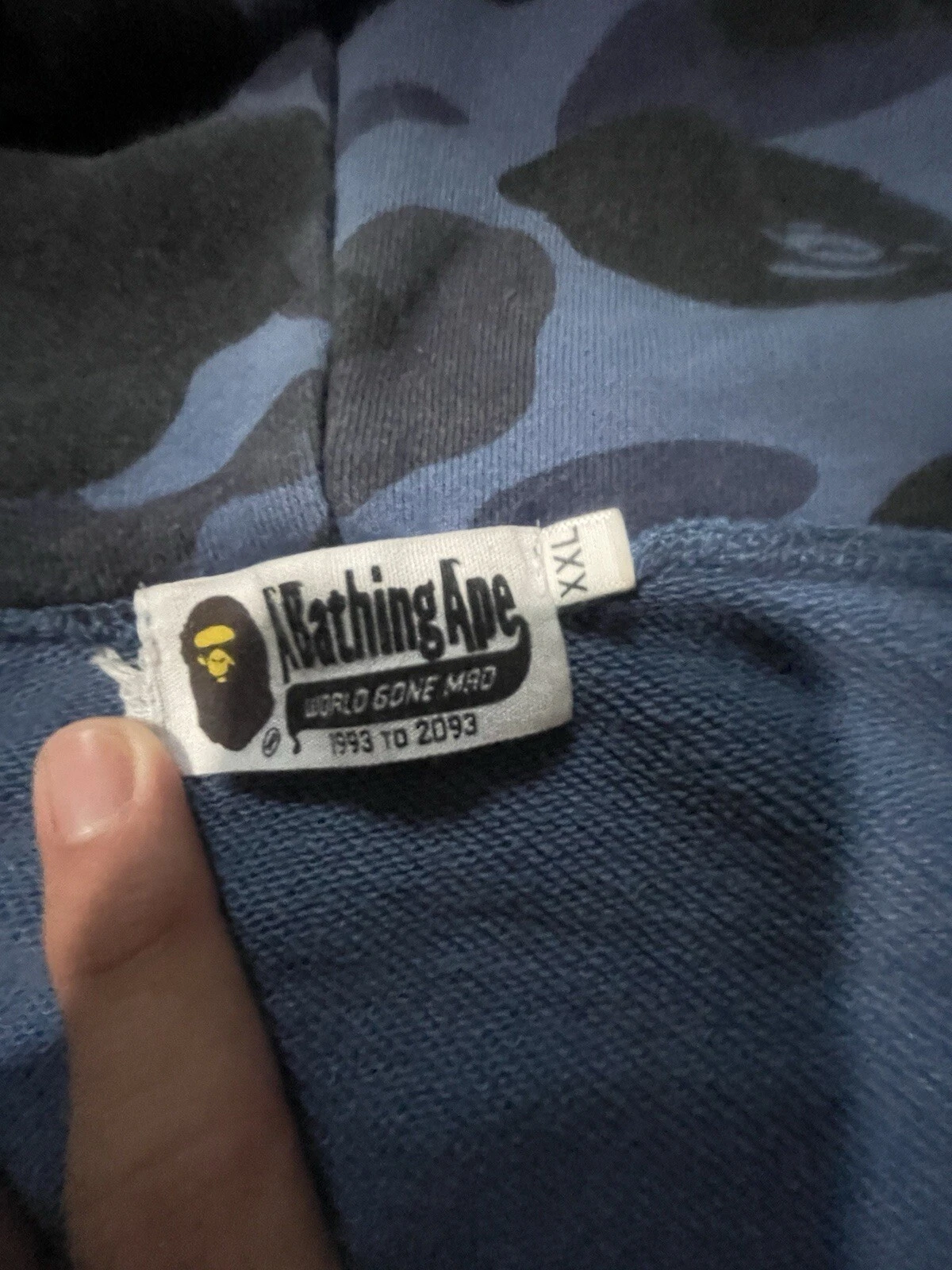 A BATHING APE (BAPE) scimmia da bagno full zip taglia XXL