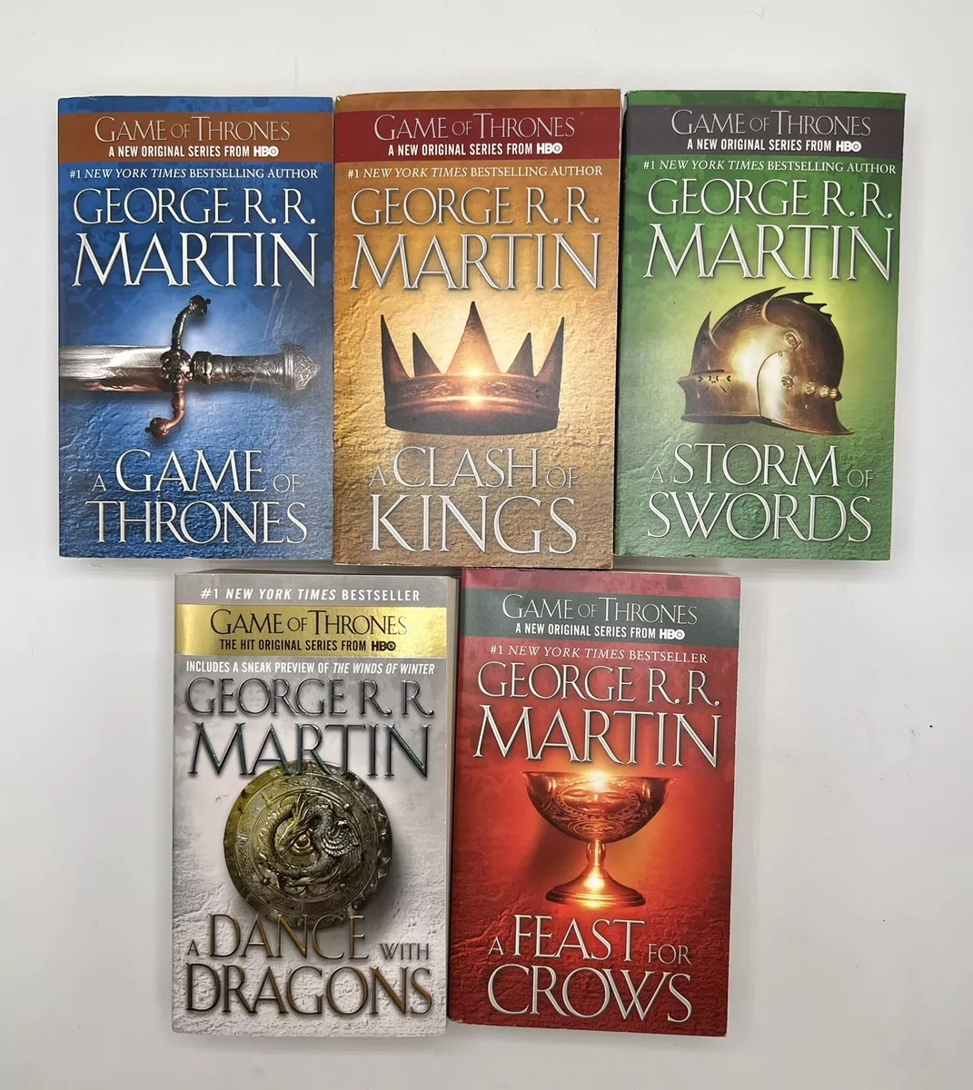 Lot Of 5 - Game Of Thrones Series Books, Paperback (1-5) George