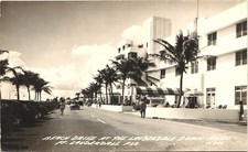 BEACH DRIVE, HOTEL fort lauderdale fl real photo postcard rppc florida history