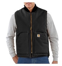 Carhartt Men's Iconic V01 Firm Duck Vest Black Medium